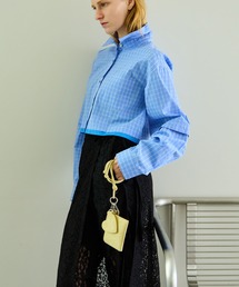 Striped Lace Shirt/ワイドスカラップレースシャツ（シャツ/ブラウス