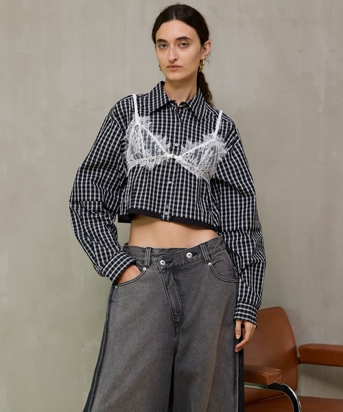 MAISON SPECIAL(メゾンスペシャル)の「2Way Sleeve Short Shirt/2WAYスリーブショートシャツ(シャツ/ブラウス・レディース・ホワイト/ブルー/ブラック・FREE)」の3枚目の写真