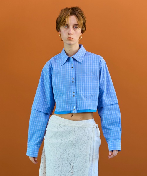 MAISON SPECIAL(メゾンスペシャル)の「2Way Sleeve Short Shirt/2WAYスリーブショートシャツ(シャツ/ブラウス・レディース・ホワイト/ブルー/ブラック・FREE)」の10枚目の写真