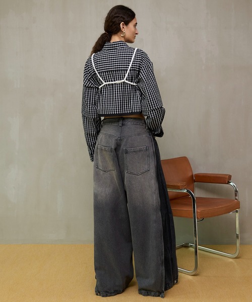 MAISON SPECIAL(メゾンスペシャル)の「2Way Sleeve Short Shirt/2WAYスリーブショートシャツ(シャツ/ブラウス・レディース・ホワイト/ブルー/ブラック・FREE)」の6枚目の写真