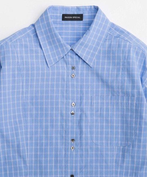 MAISON SPECIAL(メゾンスペシャル)の「2Way Sleeve Short Shirt/2WAYスリーブショートシャツ(シャツ/ブラウス・レディース・ホワイト/ブルー/ブラック・FREE)」の15枚目の写真
