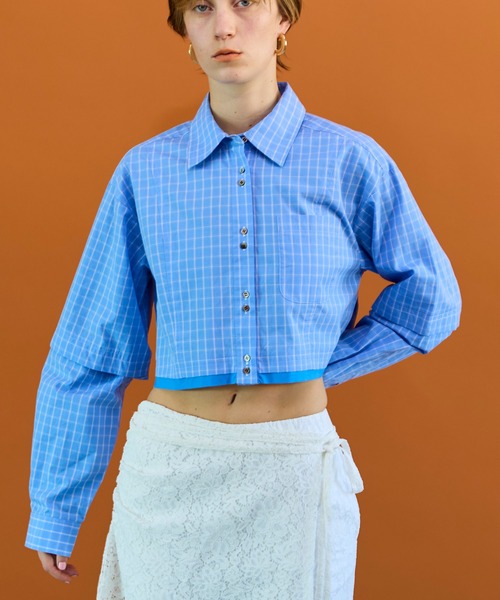 MAISON SPECIAL(メゾンスペシャル)の「2Way Sleeve Short Shirt/2WAYスリーブショートシャツ(シャツ/ブラウス・レディース・ホワイト/ブルー/ブラック・FREE)」の22枚目の写真