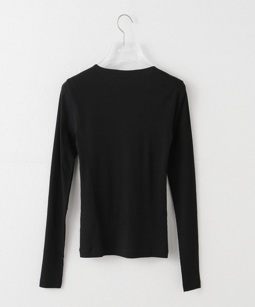 GANNI(ガニー)の「GANNI / ガニー Soft Cotton Rib Long Sleeve(Tシャツ/カットソー・レディース・ブラック・SMALL)」の2枚目の写真