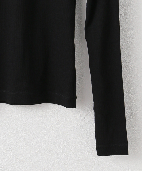 GANNI(ガニー)の「GANNI / ガニー Soft Cotton Rib Long Sleeve(Tシャツ/カットソー・レディース・ブラック・SMALL)」の3枚目の写真