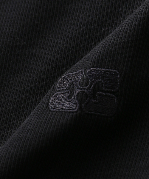 GANNI(ガニー)の「GANNI / ガニー Soft Cotton Rib Long Sleeve(Tシャツ/カットソー・レディース・ブラック・SMALL)」の6枚目の写真
