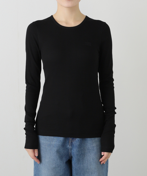 GANNI(ガニー)の「GANNI / ガニー Soft Cotton Rib Long Sleeve(Tシャツ/カットソー・レディース・ブラック・SMALL)」の7枚目の写真