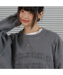 BUBBLPIECE（バブルピース）の「メモリーズ アプリケ ピグメント スウェットシャツ（スウェット）」