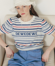DEWEDEWE（デュイデュイ）の「Multicolor Knit_White（ニット/セーター）」