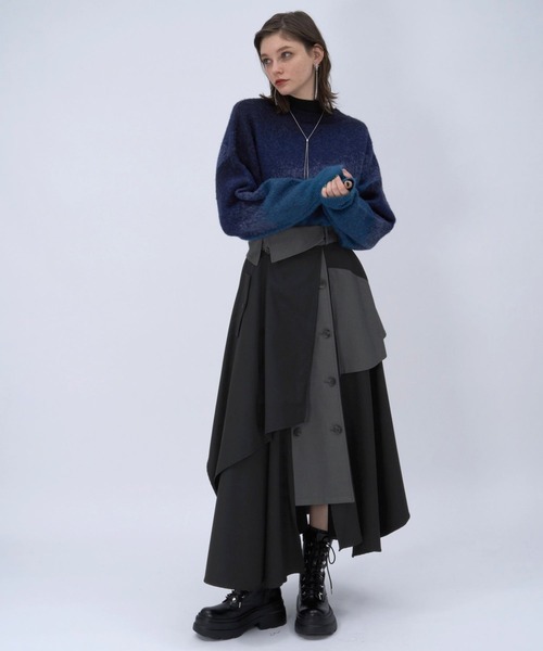 HARE（ハレ）の「サイコウチクトレンチスカート(HARE)（スカート・レディース・ベージュ/ブラック・FREE）」の4枚目の写真