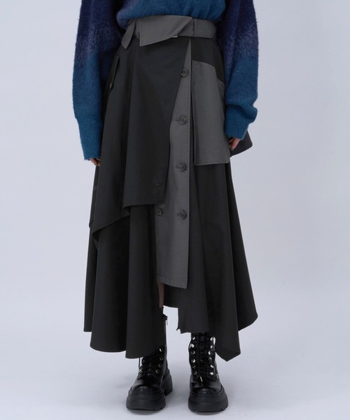 HARE（ハレ）の「サイコウチクトレンチスカート(HARE)（スカート・レディース・ベージュ/ブラック・FREE）」の11枚目の写真