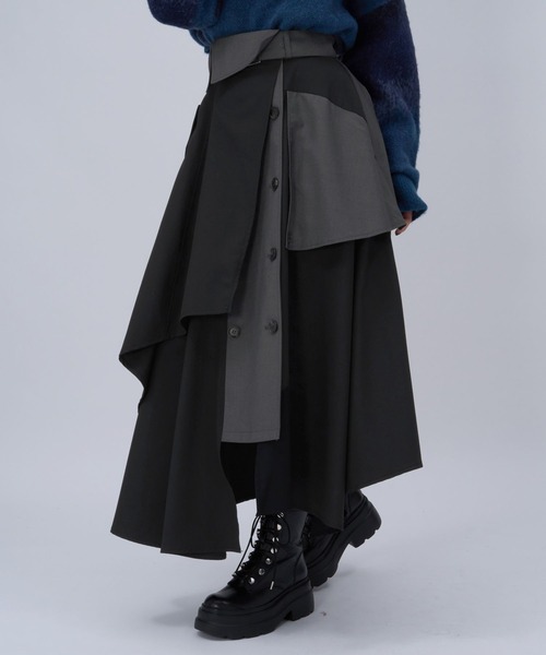 HARE（ハレ）の「サイコウチクトレンチスカート(HARE)（スカート・レディース・ベージュ/ブラック・FREE）」の12枚目の写真