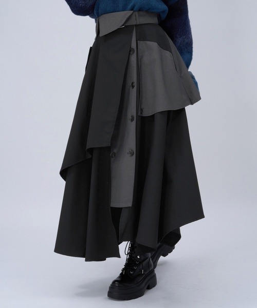 HARE（ハレ）の「サイコウチクトレンチスカート(HARE)（スカート・レディース・ベージュ/ブラック・FREE）」の13枚目の写真