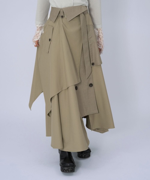 HARE（ハレ）の「サイコウチクトレンチスカート(HARE)（スカート・レディース・ベージュ/ブラック・FREE）」の19枚目の写真