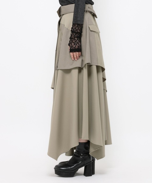 HARE（ハレ）の「サイコウチクトレンチスカート(HARE)（スカート・レディース・ベージュ/ブラック・FREE）」の21枚目の写真