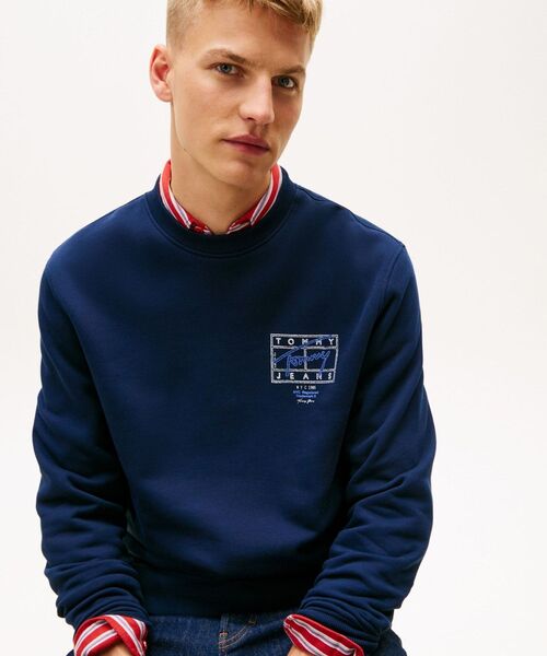 tommy jeans(トミー ジーンズ)の「レギュラーエントリープレイクルーネックスウェットシャツ(スウェット・メンズ・ブラウン/マルチ・X-LARGE/MEDIUM/LARGE/SMALL)」の3枚目の写真