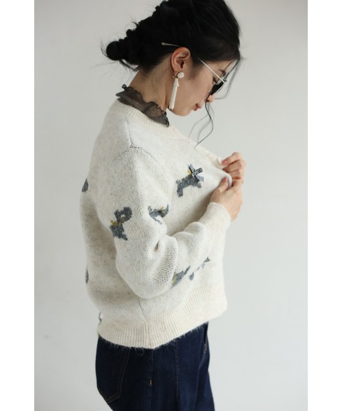 cawaii(カワイイ)の「お散歩わんちゃんのもっちりニットカーディガン(カーディガン/ボレロ・レディース・ライトベージュ・FREE)」の20枚目の写真