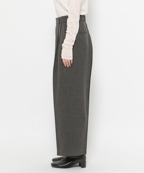 LOWRYS FARM（ローリーズファーム）の「メランジツイルワイドパンツ　589177（デニムパンツ・レディース・グレー/チャコールグレー/ブラウン/ネイビー・SMALL/MEDIUM/LARGE）」の6枚目の写真