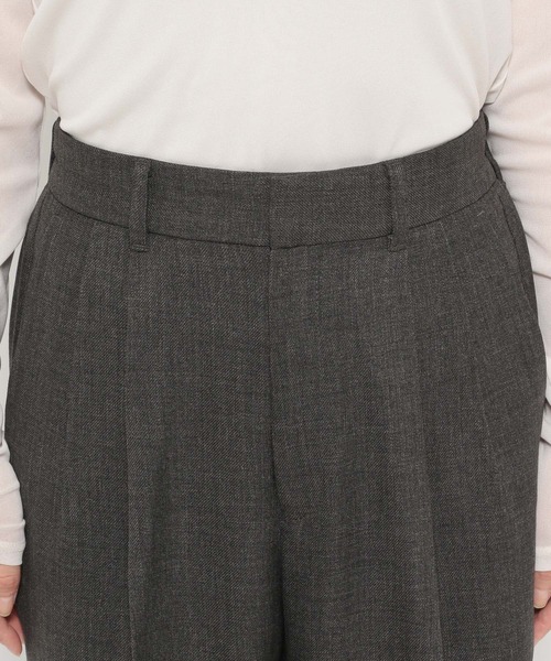 LOWRYS FARM（ローリーズファーム）の「メランジツイルワイドパンツ　589177（デニムパンツ・レディース・グレー/チャコールグレー/ブラウン/ネイビー・SMALL/MEDIUM/LARGE）」の8枚目の写真