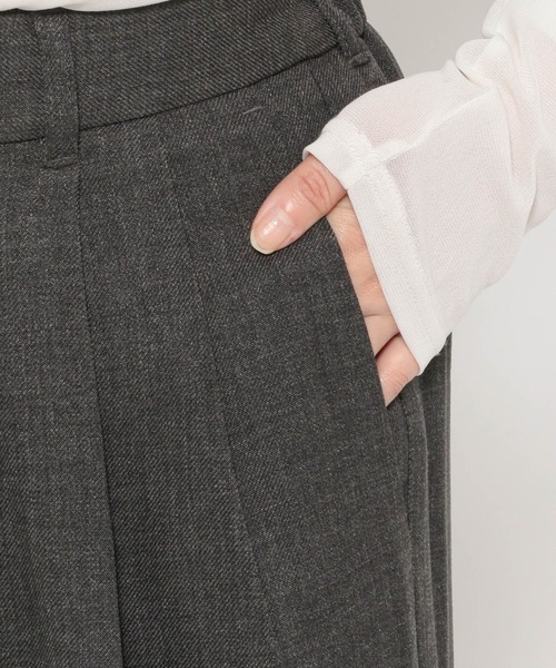 LOWRYS FARM（ローリーズファーム）の「メランジツイルワイドパンツ　589177（デニムパンツ・レディース・グレー/チャコールグレー/ブラウン/ネイビー・SMALL/MEDIUM/LARGE）」の9枚目の写真