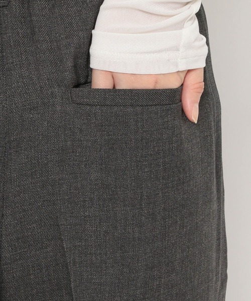 LOWRYS FARM（ローリーズファーム）の「メランジツイルワイドパンツ　589177（デニムパンツ・レディース・グレー/チャコールグレー/ブラウン/ネイビー・SMALL/MEDIUM/LARGE）」の12枚目の写真