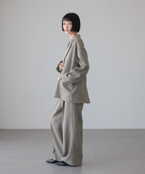 LOWRYS FARM(ローリーズファーム)の「メランジツイルワイドパンツ 589177(デニムパンツ・レディース・グレー/チャコールグレー/ブラウン/ネイビー・SMALL/MEDIUM/LARGE)」の17枚目の写真