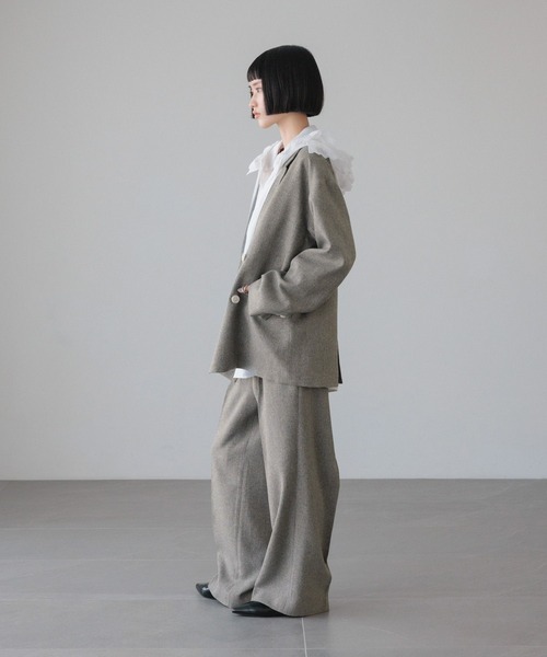 LOWRYS FARM(ローリーズファーム)の「メランジツイルワイドパンツ 589177(デニムパンツ・レディース・グレー/チャコールグレー/ブラウン/ネイビー・SMALL/MEDIUM/LARGE)」の22枚目の写真