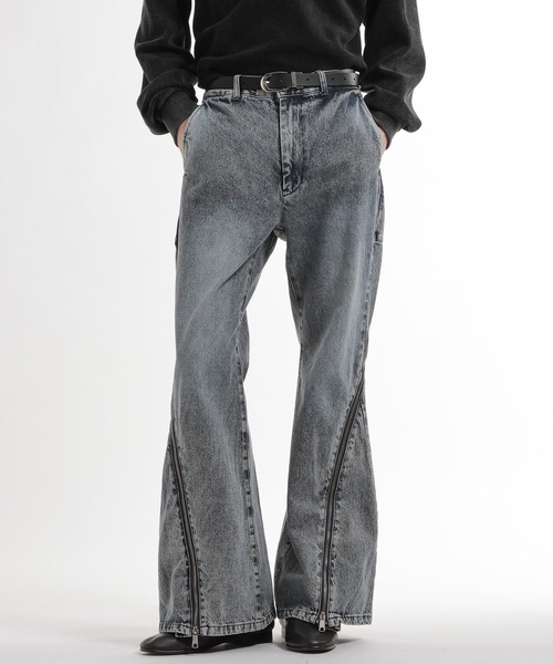 HARE（ハレ）の「カーブZIPデニムパンツ(HARE)（デニムパンツ・メンズ・ブラック/パープル系その他/ブルー・SMALL/MEDIUM）」の2枚目の写真