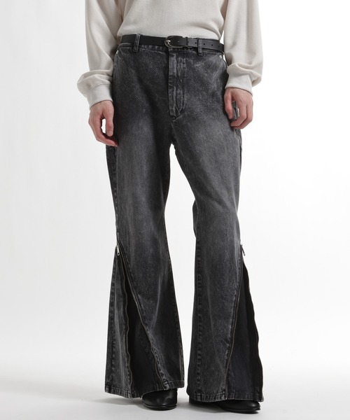 HARE（ハレ）の「カーブZIPデニムパンツ(HARE)（デニムパンツ・メンズ・ブラック/パープル系その他・SMALL/MEDIUM）」の7枚目の写真