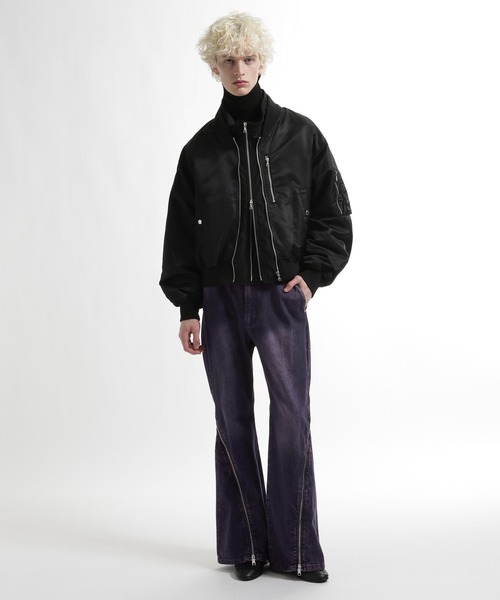 HARE（ハレ）の「カーブZIPデニムパンツ(HARE)（デニムパンツ・メンズ・ブラック/パープル系その他・SMALL/MEDIUM）」の5枚目の写真