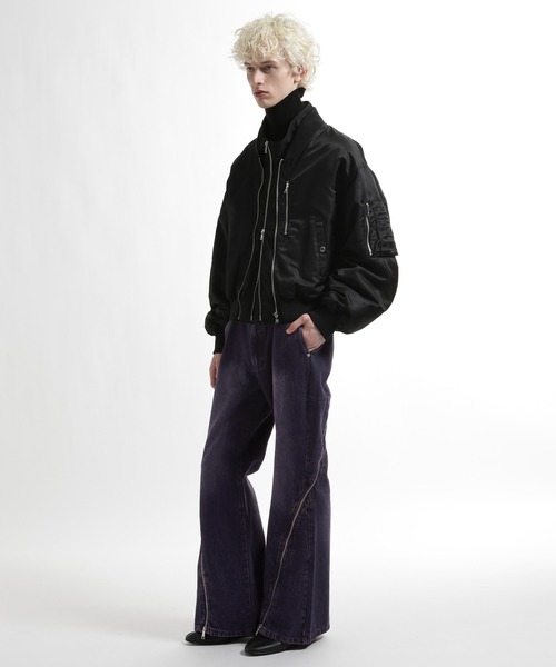 HARE（ハレ）の「カーブZIPデニムパンツ(HARE)（デニムパンツ・メンズ・ブラック/パープル系その他・SMALL/MEDIUM）」の6枚目の写真