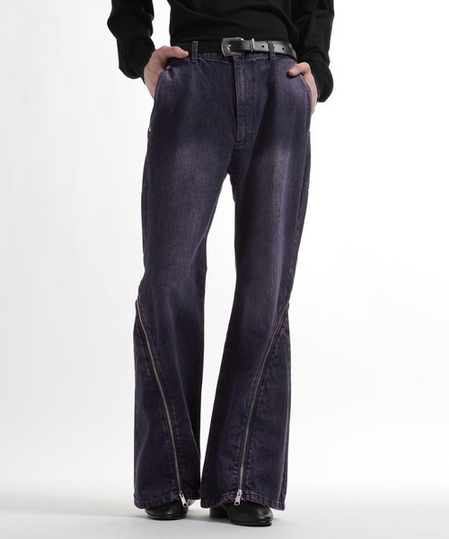 HARE（ハレ）の「カーブZIPデニムパンツ(HARE)（デニムパンツ・メンズ・ブラック/パープル系その他・SMALL/MEDIUM）」の9枚目の写真