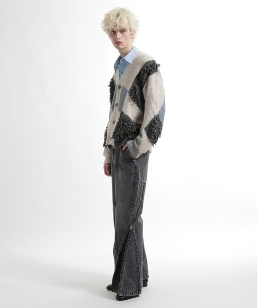 HARE（ハレ）の「カーブZIPデニムパンツ(HARE)（デニムパンツ・メンズ・ブラック/パープル系その他・SMALL/MEDIUM）」の4枚目の写真