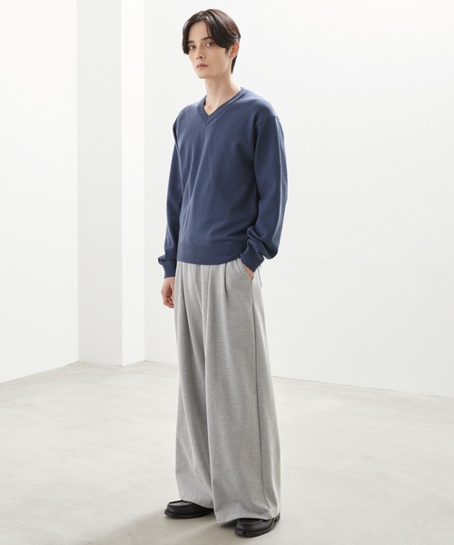 LUENNA（ルエナ）の「【LUENNA】Basic V-Neck Knit / ベーシック Vネックニット（ニット/セーター・メンズ・チャコールグレー/ブルー・L/M/S）」の22枚目の写真