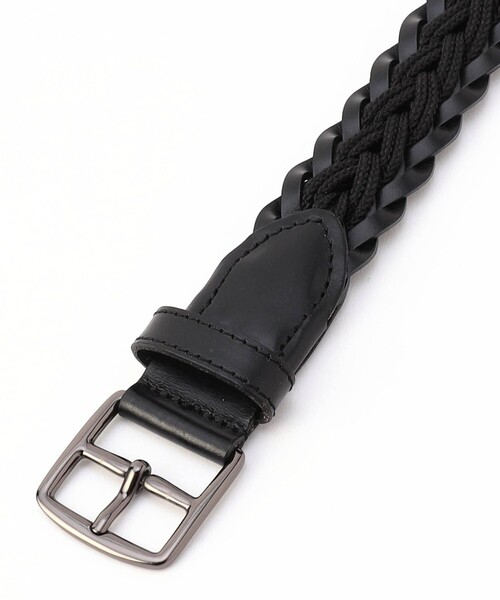 NICOLE CLUB FOR MEN（ニコルクラブフォーメン）の「ナローコードメッシュベルト（ベルト・メンズ・ダークブラウン/オフホワイト/グレー/ブラック・FREE）」の2枚目の写真