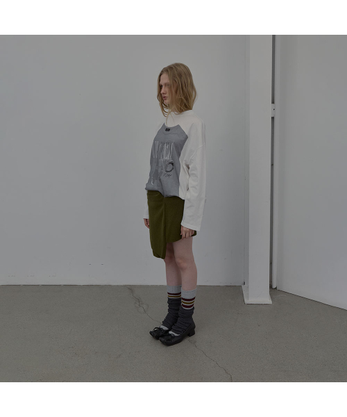 LCDC TM（エルシーディーシーティーエム）の「DOUBLE LAYER KNIT SKIRT (KHAKI)（ニット/セーター・レディース・その他・MEDIUM/SMALL）」の3枚目の写真