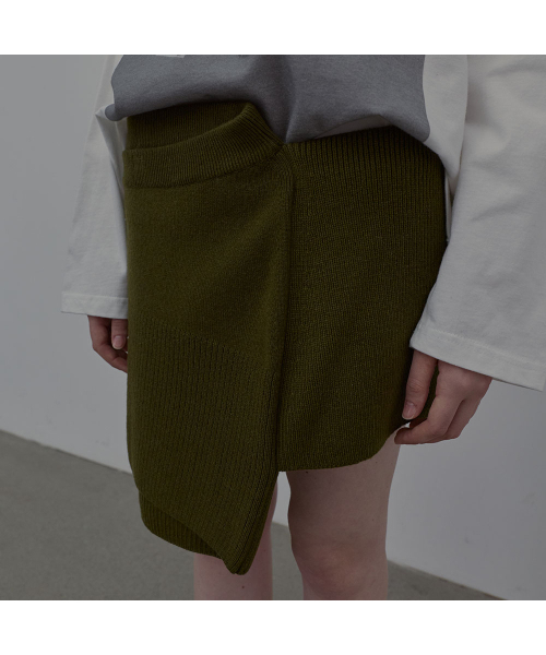 LCDC TM（エルシーディーシーティーエム）の「DOUBLE LAYER KNIT SKIRT (KHAKI)（ニット/セーター・レディース・その他・MEDIUM/SMALL）」の7枚目の写真