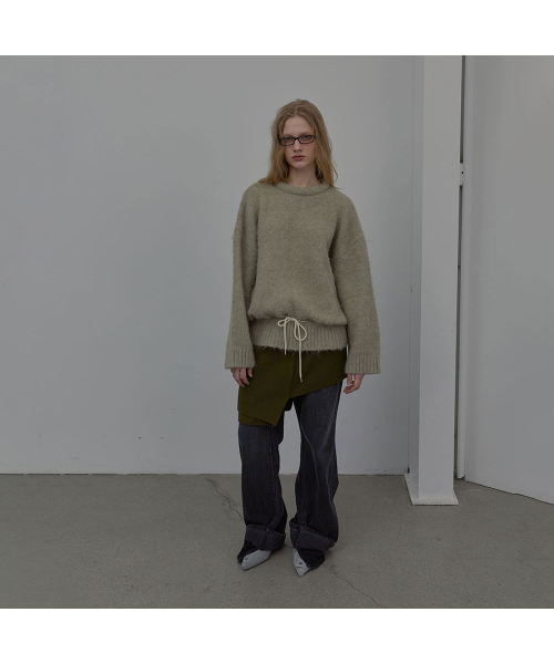 LCDC TM（エルシーディーシーティーエム）の「DOUBLE LAYER KNIT SKIRT (KHAKI)（ニット/セーター・レディース・その他・MEDIUM/SMALL）」の8枚目の写真