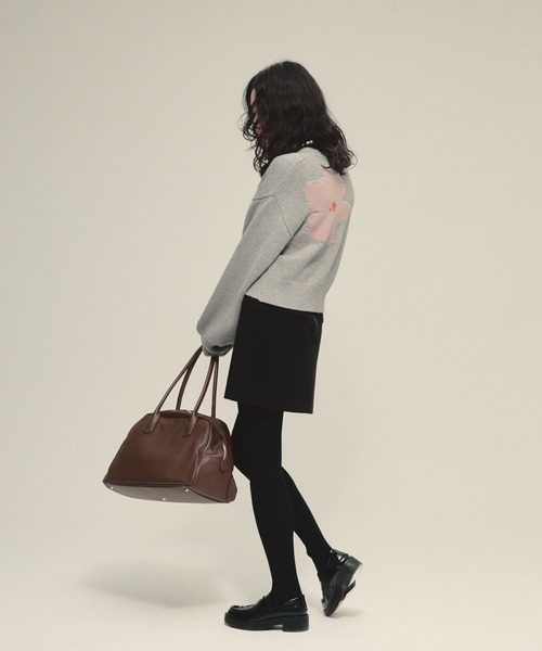 eL（エル）の「【eL】5G Flower Jacquard Cardigan/641224（カーディガン/ボレロ・レディース・グレー系/ネイビー系・FREE）」の5枚目の写真