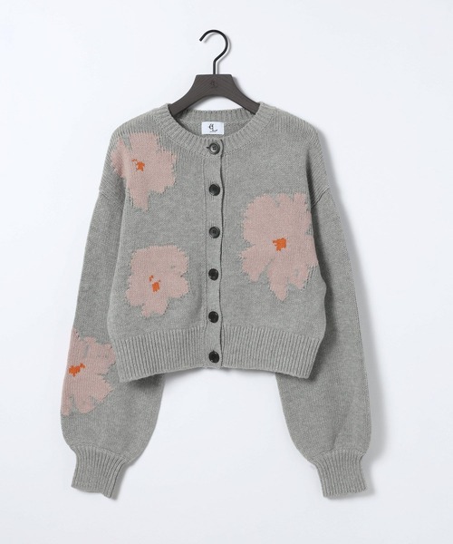 eL（エル）の「【eL】5G Flower Jacquard Cardigan/641224（カーディガン/ボレロ・レディース・グレー系/ネイビー系・FREE）」の20枚目の写真