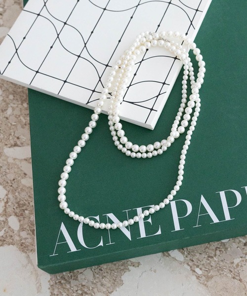 RAGEBLUE（レイジブルー）の「パールロングネックレス（ネックレス・レディース・その他・FREE）」の2枚目の写真