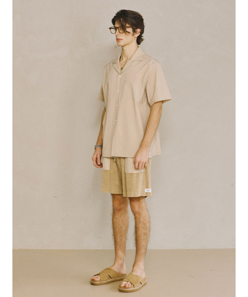 PADO SEOUL(パドソウル)の「ナイロンオープンカラーシャツベージュ(シャツ/ブラウス・メンズ・その他・LARGE/X-LARGE)」の2枚目の写真