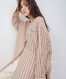 Bab（バブ）の「シアーストライプシャツ（シャツ/ブラウス）」