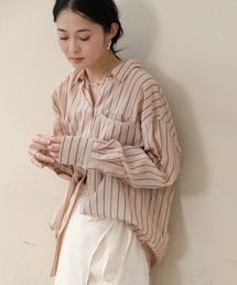 Bab（バブ）の「シアーストライプシャツ（シャツ/ブラウス）」