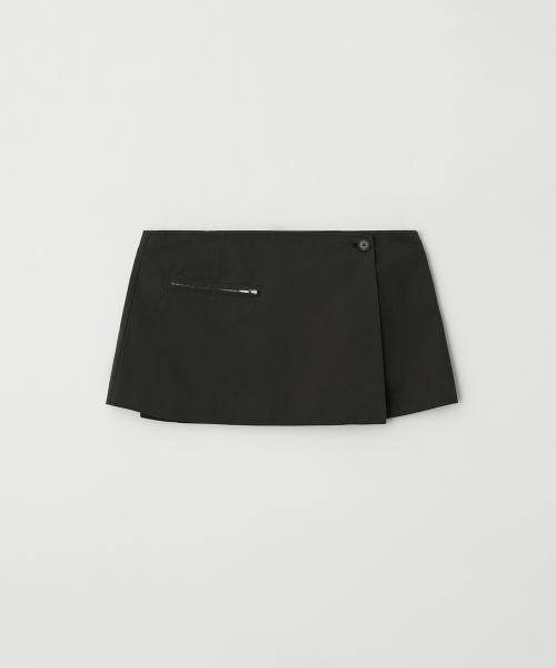 BUT'TON（ボッタン）の「Wrap Layered Skirt (Charcoal Brown)（スカート・レディース・その他・FREE）」の6枚目の写真