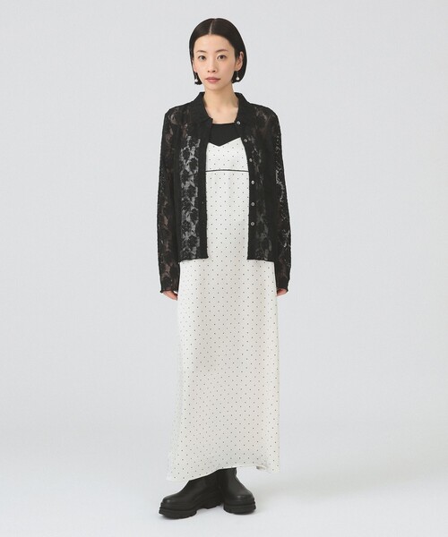 Ray BEAMS（レイビームス）の「カット レース シャツ（シャツ/ブラウス・レディース・オフホワイト/ブラック・ONE SIZE）」の7枚目の写真
