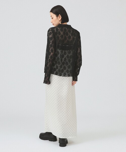 Ray BEAMS（レイビームス）の「カット レース シャツ（シャツ/ブラウス・レディース・オフホワイト/ブラック・ONE SIZE）」の9枚目の写真
