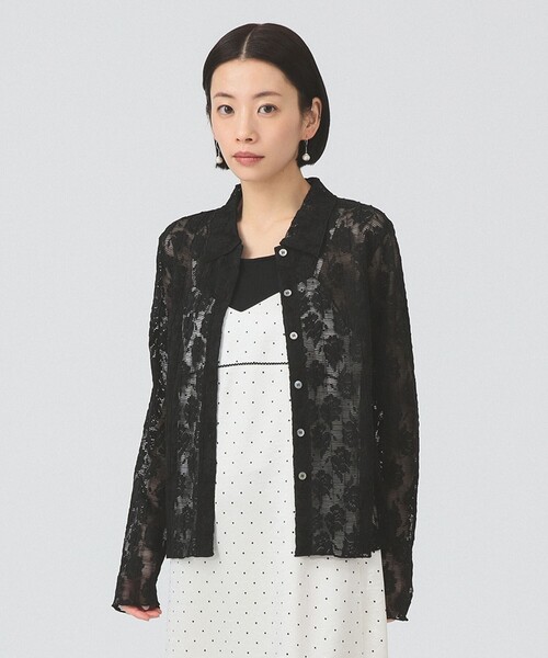 Ray BEAMS（レイビームス）の「カット レース シャツ（シャツ/ブラウス・レディース・オフホワイト/ブラック・ONE SIZE）」の10枚目の写真