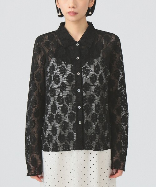 Ray BEAMS（レイビームス）の「カット レース シャツ（シャツ/ブラウス・レディース・オフホワイト/ブラック・ONE SIZE）」の11枚目の写真