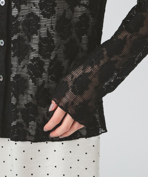 Ray BEAMS（レイビームス）の「カット レース シャツ（シャツ/ブラウス・レディース・オフホワイト/ブラック・ONE SIZE）」の15枚目の写真