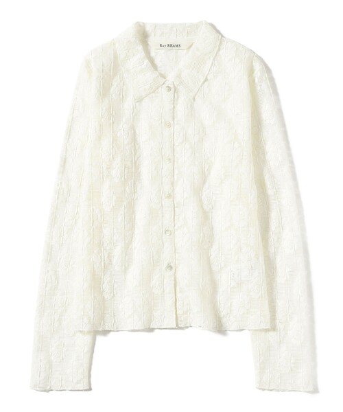 Ray BEAMS（レイビームス）の「カット レース シャツ（シャツ/ブラウス・レディース・オフホワイト/ブラック・ONE SIZE）」の16枚目の写真